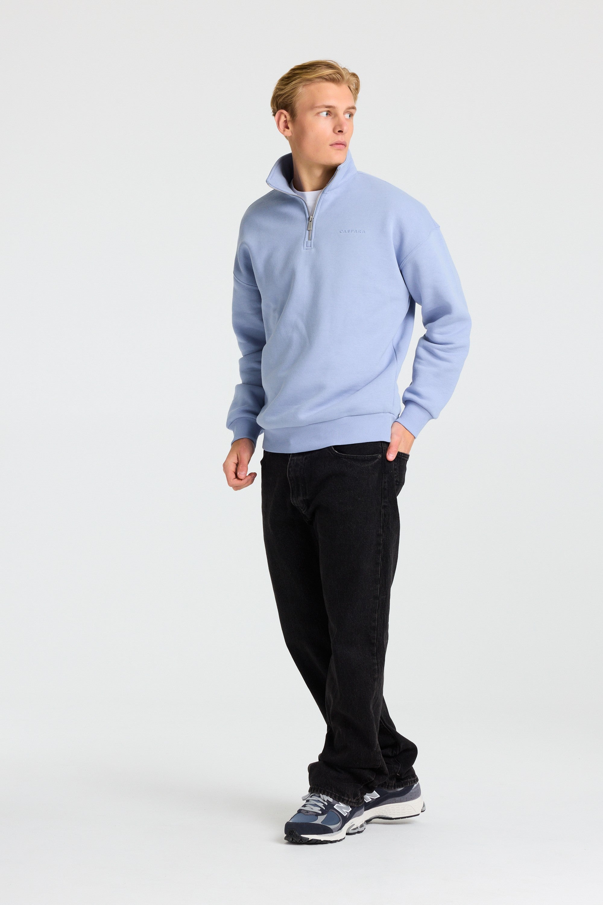 M. 1/4 Zip - Vintage Blue